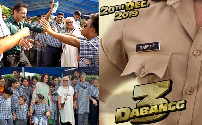 Salman, Sonakshi spend time with kids on 'Dabangg 3' set
