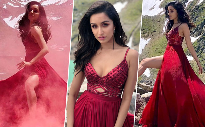 Sharing stills from ‘Saaho’ song, Shraddha Kapoor looks like a fairy in this wine-coloured dress