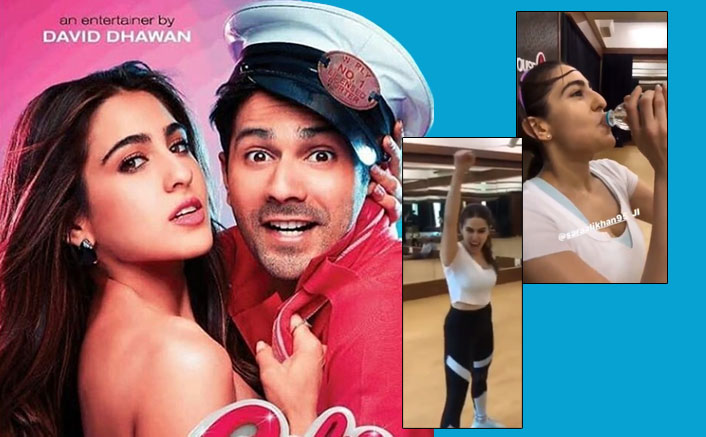 Varun Dhawan Rags Sara Ali Khan While Rehearsing A Dance Sequence For Coolie No. 1!
