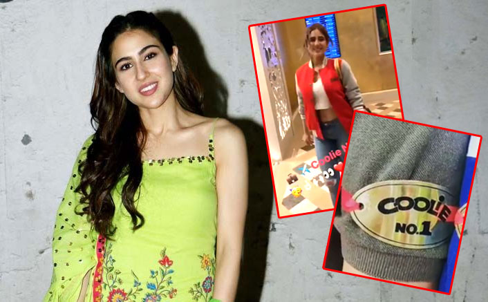 Video: Sara Ali Khan Flaunts A Cool 'Coolie No 1' Jacket As She Joins The Cast In Bangkok