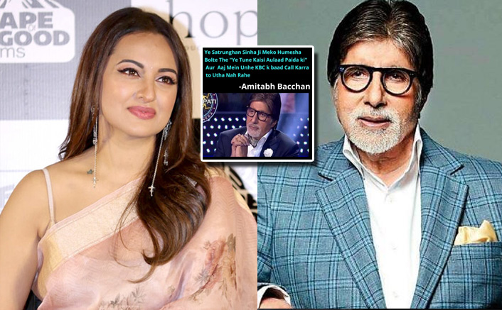 KBC 11: Amitabh Bachchan's Dig At Sonakshi Sinha Invites A Plethora Of Memes!