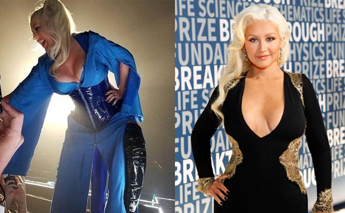 Christina Aguilera Suffers Wardrobe Malfunction, Accidentally Reveals Nipple Tape