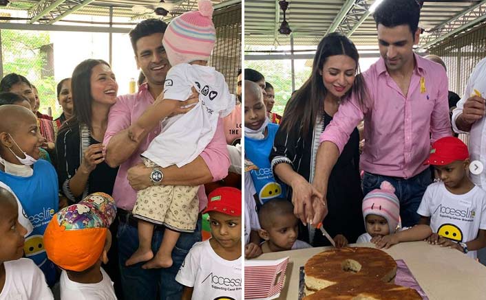 PICTURES: Power Couple Divyanka Tripathi & Vivek Dahiya Spend Time At A Cancer Shelter!