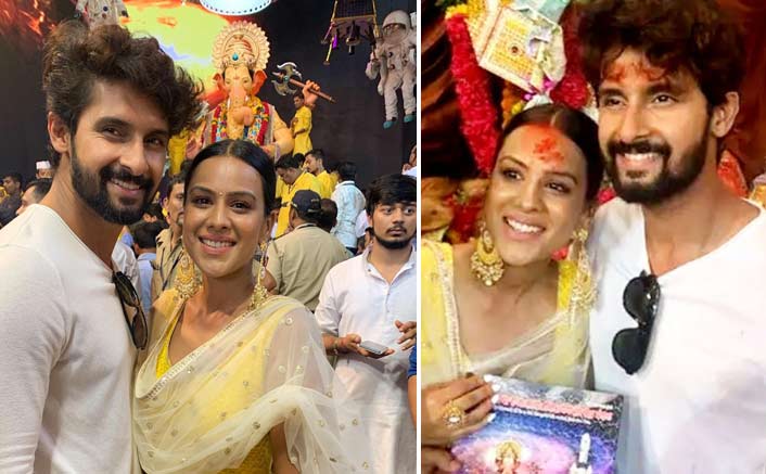 Jamai 2.0 Stars Ravi Dubey & Nia Sharma Seek Blessings From Lal Baug Cha Raja - See PICS!