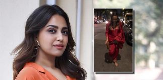 Swara Bhasker loses footwear during Ganpati darshan