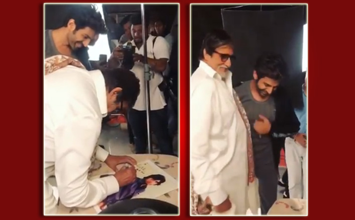 VIDEO: Kartik Aaryan Has A Fan Boy Moment As Amitabh Bachchan Gives His Autograph, The Dostana 2 Actor Goes, ‘Yeh Dil Maange More!’