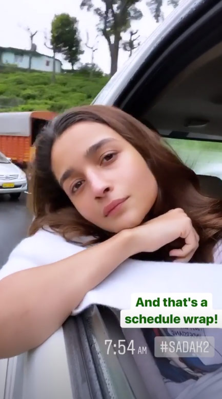 Alia wraps up 'Sadak 2' Ooty schedule