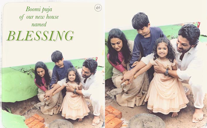 Allu Arjun & Family At Bhoomi Pujan Of Their New Home 'Blessing'
