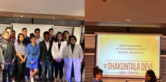 "It was a great experience to share personal anecdotes from my career," says Sanya Malhotra interacting with students of Oxford University!