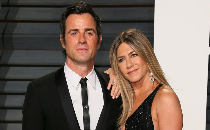 US actor Justin Theroux, left and his wife US actress Jennifer