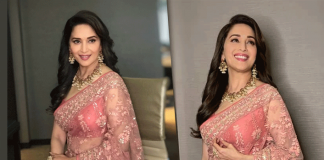 MadhuriDixit’s Pink Saree Is All You Need To Define Elegance This Wedding Season!
