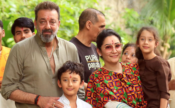 Superstar Sanjay Dutt always makes time for his family even with a line up of over five movies!