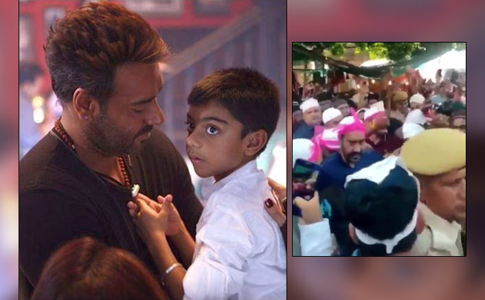 Ajay Devgn Loses His Cool As Son Yug Gets Mobbed At Ajmer Sharif Dargah! WATCH Video