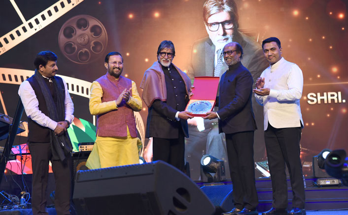 IFFI 2019: Rajinikanth Calls Amitabh Bachchan His Inspiration; Both Give Awards To Each Other