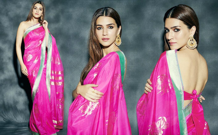 Cant Decide What To Wear To Your BFF's Wedding? Steal Kriti Sanon's Pink Banarasi Sari