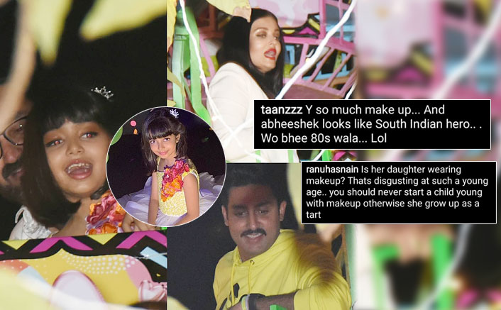 Netizens Troll Aishwarya Rai Bachchan & Abhishek Bachchan For Letting Their Daughter Aaradhya Put Makeup On Her Birthday