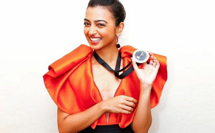 Radhika Apte looks alluring as she poses with her nomination medal of International Emmy Awards!