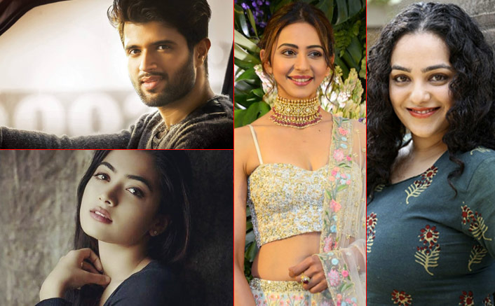 Vijay Devarakonda, Rakul Preet Singh, Rashmika Mandana and Nithya Menon at IFFI