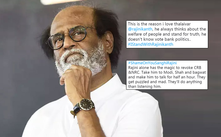 Rajinikanth's Tweet On CAA Protests Leads A Debate Among Twittratis As They Trend #IStandWithRajinikanth & #ShameOnYouRajini