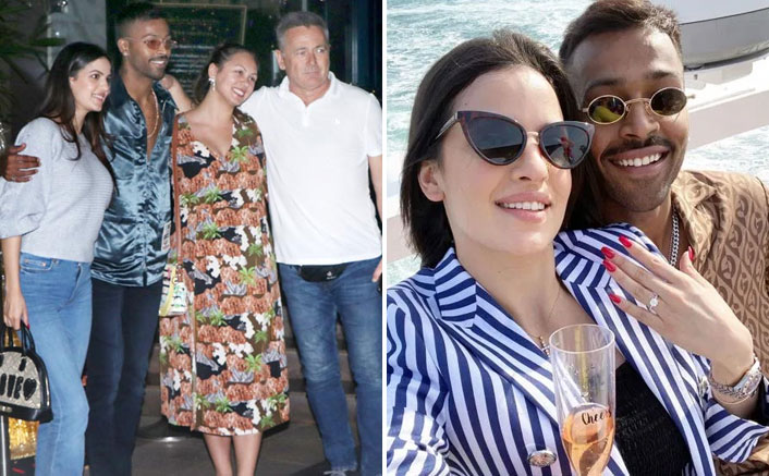 Hardik Pandya dines with Natasa Stankovic's family
