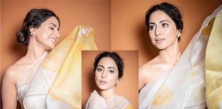Hina Khan Is A Sight To Behold In A Chiffon Saree At Lions Gold Awards 2020, PICS