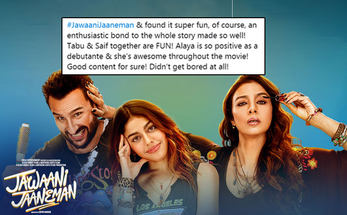 Jawaani Jaaneman Gets Big Thumbs Up From Twitterati, People Are Loving Saif Ali Khan & Debutante Alaya F