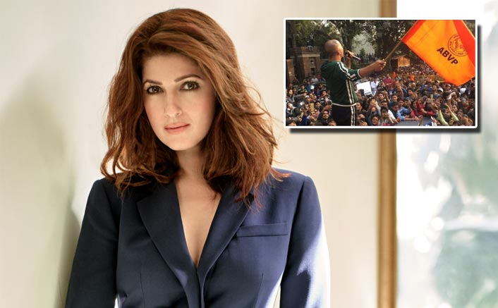 #JNUViolence: Twinkle Khanna Condemns The Attack On Students; Netizens Hit Back With Old Pic Of Akshay Kumar Waving The ABVP Flag
