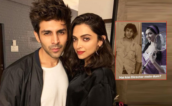 Kartik Aaryan Shares A Collage Picture With Deepika Padukone's Om Shanti Om & Says, "Hain Kisi Director Mein Dum?"