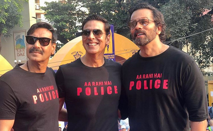 Akshay Kumar, Ajay Devgn attend Maha police marathon