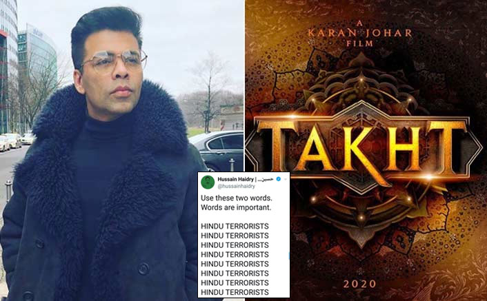 #BoycottTakht Trends After Writer Of Karan Johar's Film Hussain Haidry Addresses Hindus As 'Terrorists'