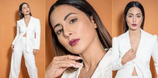 Hina Khan’s White Pantsuit Makes For Classic Office Party Attire; Take Notes!