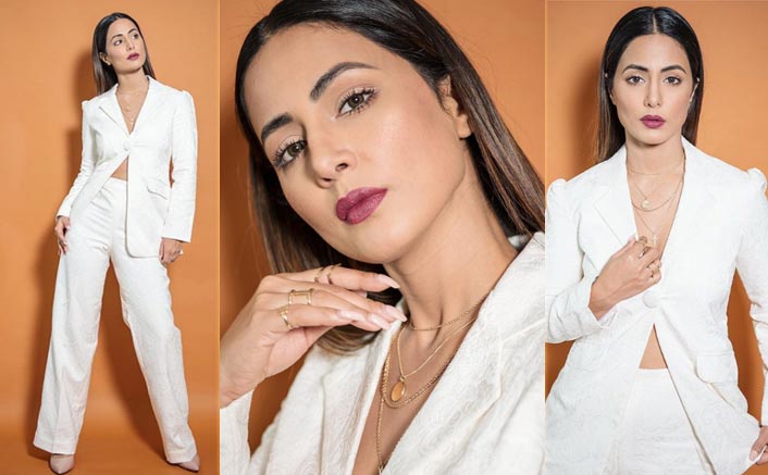 Hina Khan’s White Pantsuit Makes For Classic Office Party Attire; Take Notes!