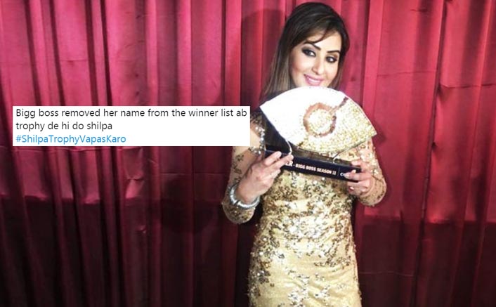 JUST IN! Bigg Boss 13 Fans Remove Shilpa Shinde’s Name From Google’s Winner List, Trend #ShilpaTrophyVapasKaro