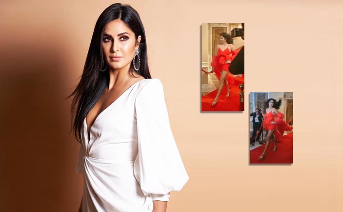 Katrina Kaif Dazzles In Red Gown With A Magical Cape On the Red Carpet, Can You Guess What Is It For!