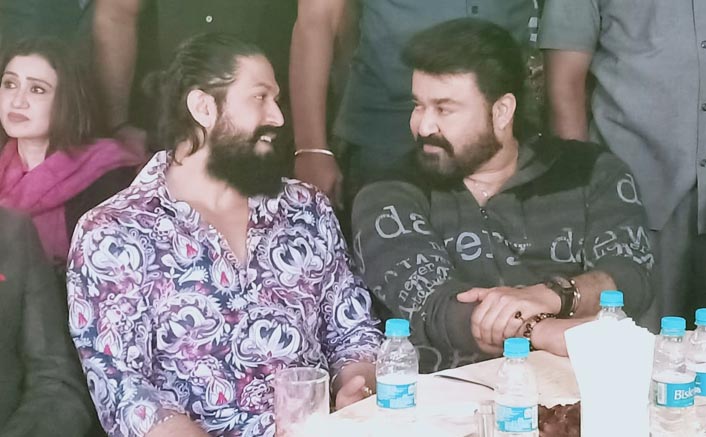 KGF Star Yash & Mohanlal Bond With Each Other At An Event, Pics Go Viral