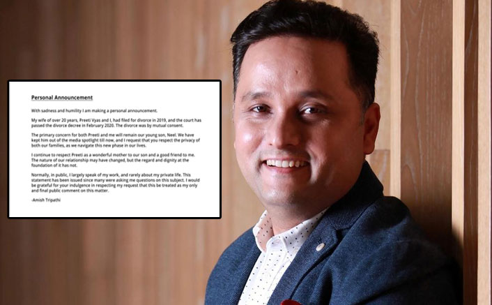 Author Amish Tripathi's 'personal announcement' on divorce