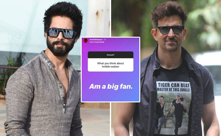 Shahid Kapoor Is A BIG Fan Of Hrithik Roshan & Here's How He Revealed It