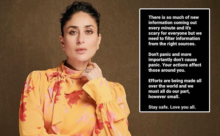 Kareena Kapoor Khan Is The Latest Bollywood Celebrity To Address The Coronavirus Situation