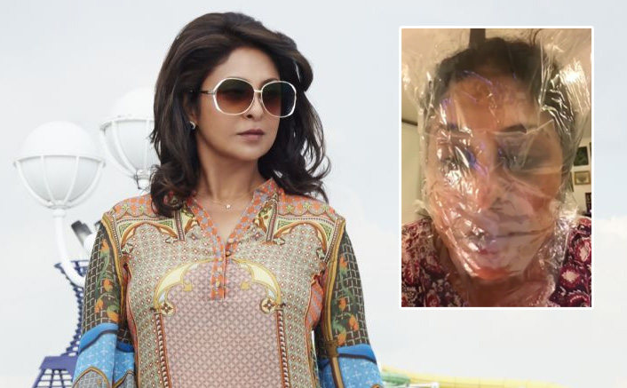 Shefali Shah wears plastic bag over face for COVID-19 awareness