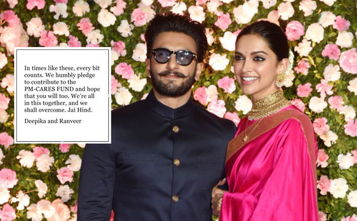 Post Shah Rukh Khan, Now Deepika Padukone-Ranveer Singh Pledge To Support PM Cares Fund