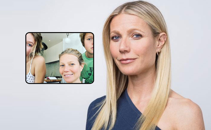 Gwyneth Paltrow gets 'moral support' from kids while working from home