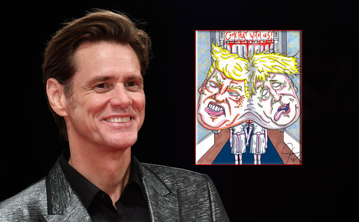 Jim Carrey Takes A Dig At Donald Trump & Boris Johnson Taunting Them For COVID-19 Deaths Through His The Shining Artwork