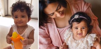 Sameera's daughter Nyra helps her clean in funny video