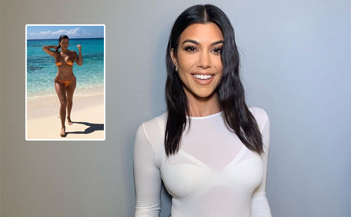 Kourtney Kardashian & Her Abs Grace Instagram In An Orange Metallic Bikini, Fans Hail The Beauty (Pic credit: Kourtney Kardashian/Facebook )