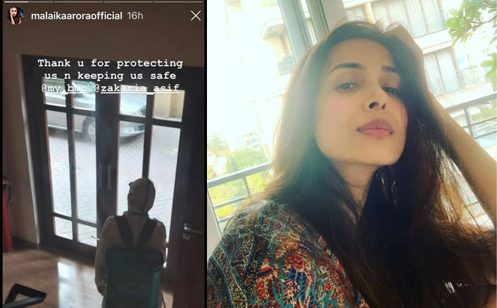 Malaika shares glimpse of her building being sanitised(Pic Credit: malaikaaroraofficial/Instagram)