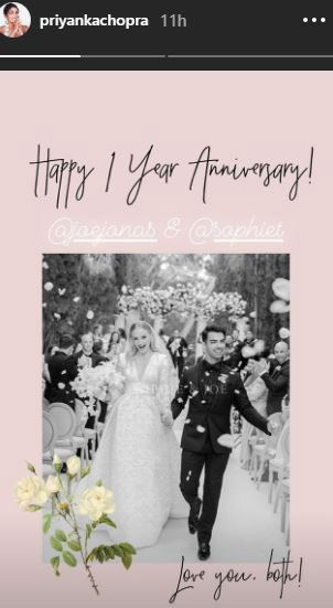 Priyanka Chopra Wishes Joe Jonas & Sophie Turner A Happy Wedding Anniversary In A Beautiful Way