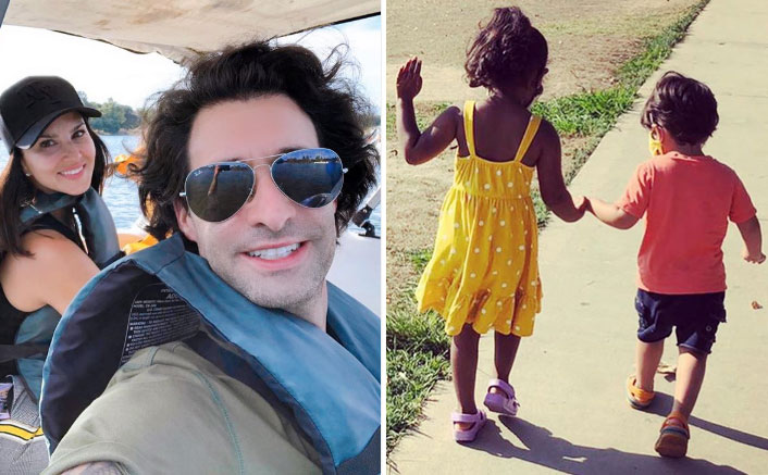 Sunny Leone, Daniel Weber take their kids to the lake
