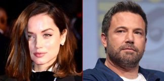 Ben Affleck takes a stroll with girlfriend Ana De Armas, her dog