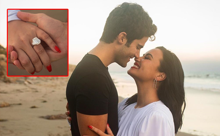 Demi Lovato's Jelly Manicure Eats Away The Shine Of Her Engagemnet Ring