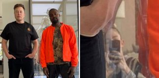 Elon Musk & Kanye West Pose Together For A Stylish Pic, But It's Grimes' Reflection That Twitterati Care About